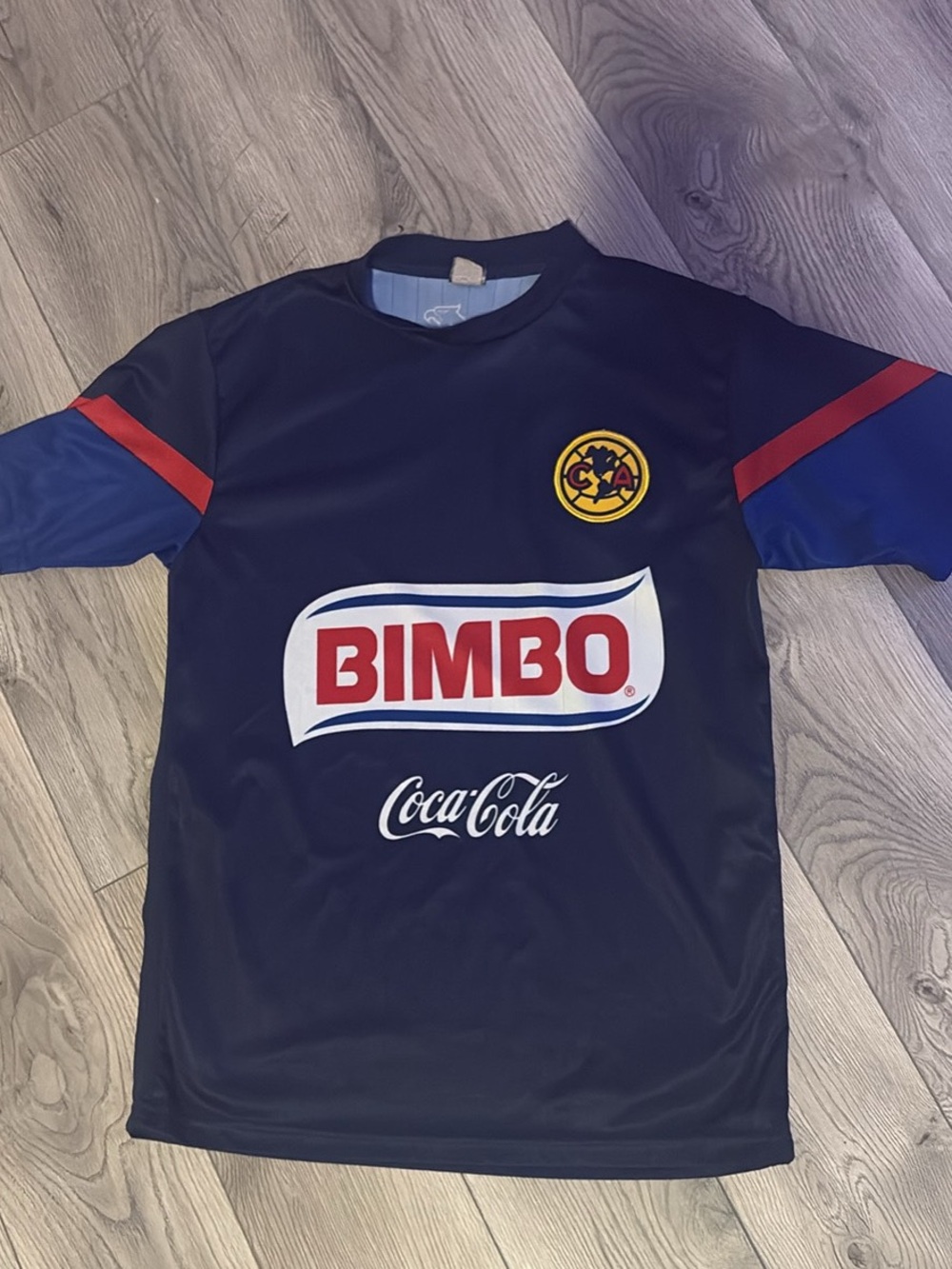 Club América men’s Navy Soccer Jersey with Red & Blue Accents